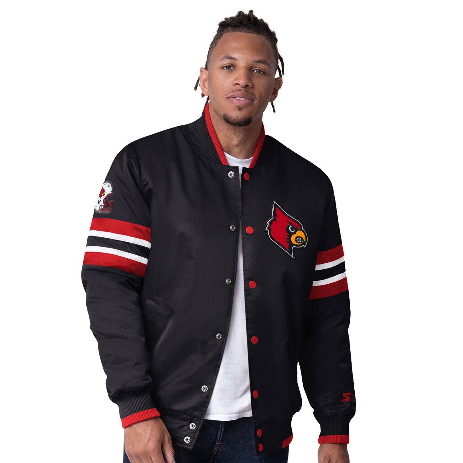 Louisville Cardinals Starter Scout Varsity NCAA Jacket Black
