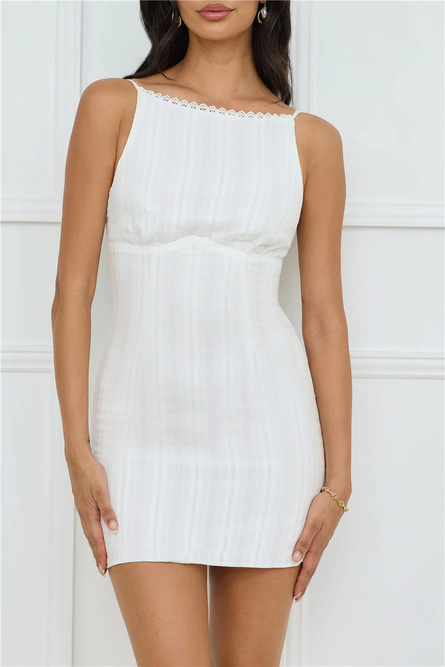 Simply Chic Mini Dress White