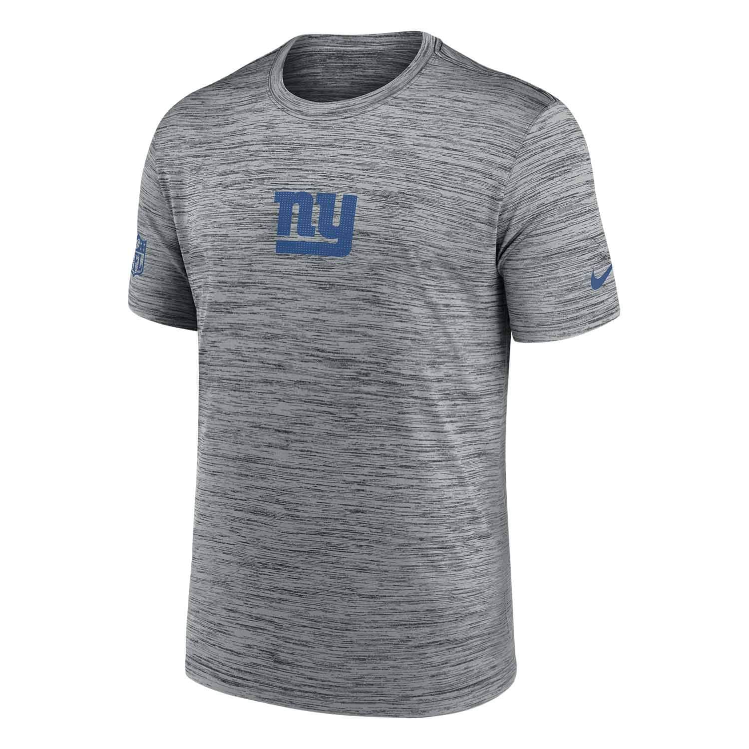 New York Giants 2025 NFL Sideline Nike Velocity Performance T-Shirt Gray