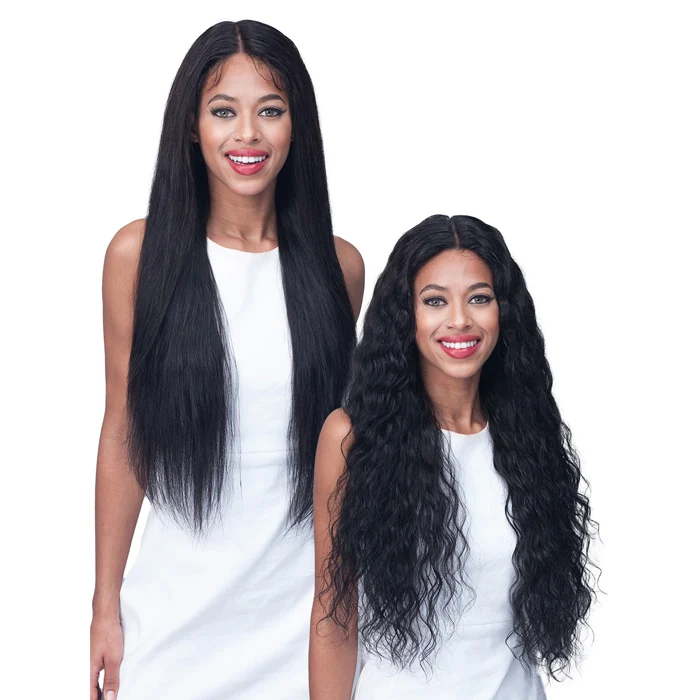 Bobbi Boss 100% Unprocessed Remy HD Lace Bundle Hair Wig -WET & WAVY 28
