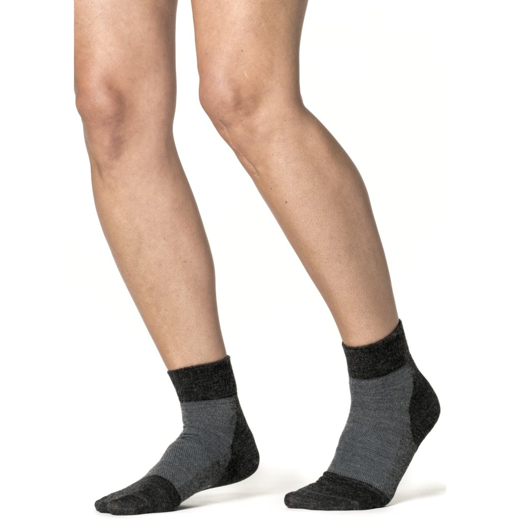 Woolpower Skilled Liner Short Socks - dark grey-grey
