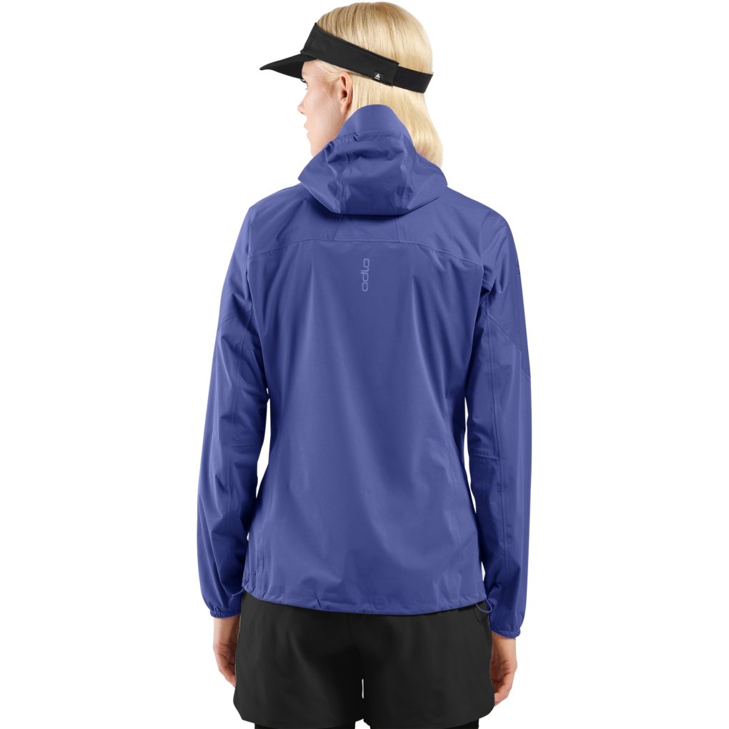 Odlo X-Alp Performance Knit Waterproof Running Jacket Women - skipper blue