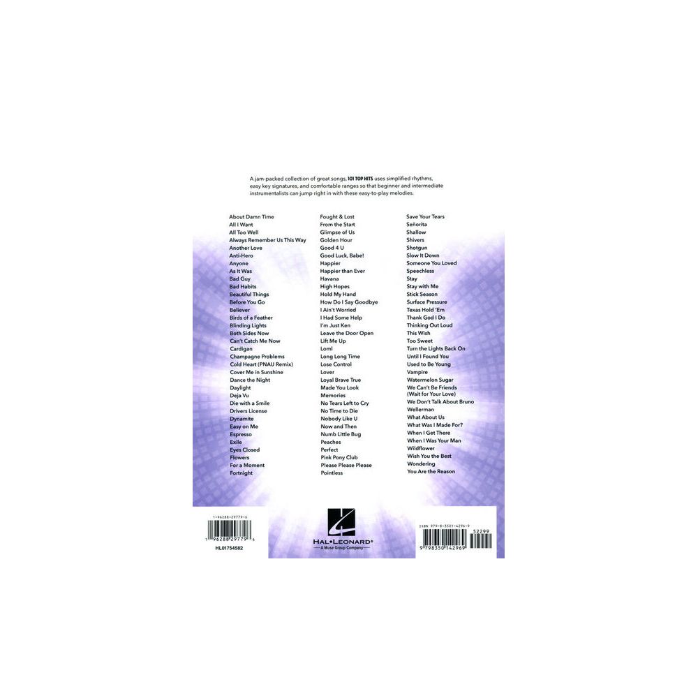 Hal Leonard 101 Top Hits for Trombone – Thomann Ireland