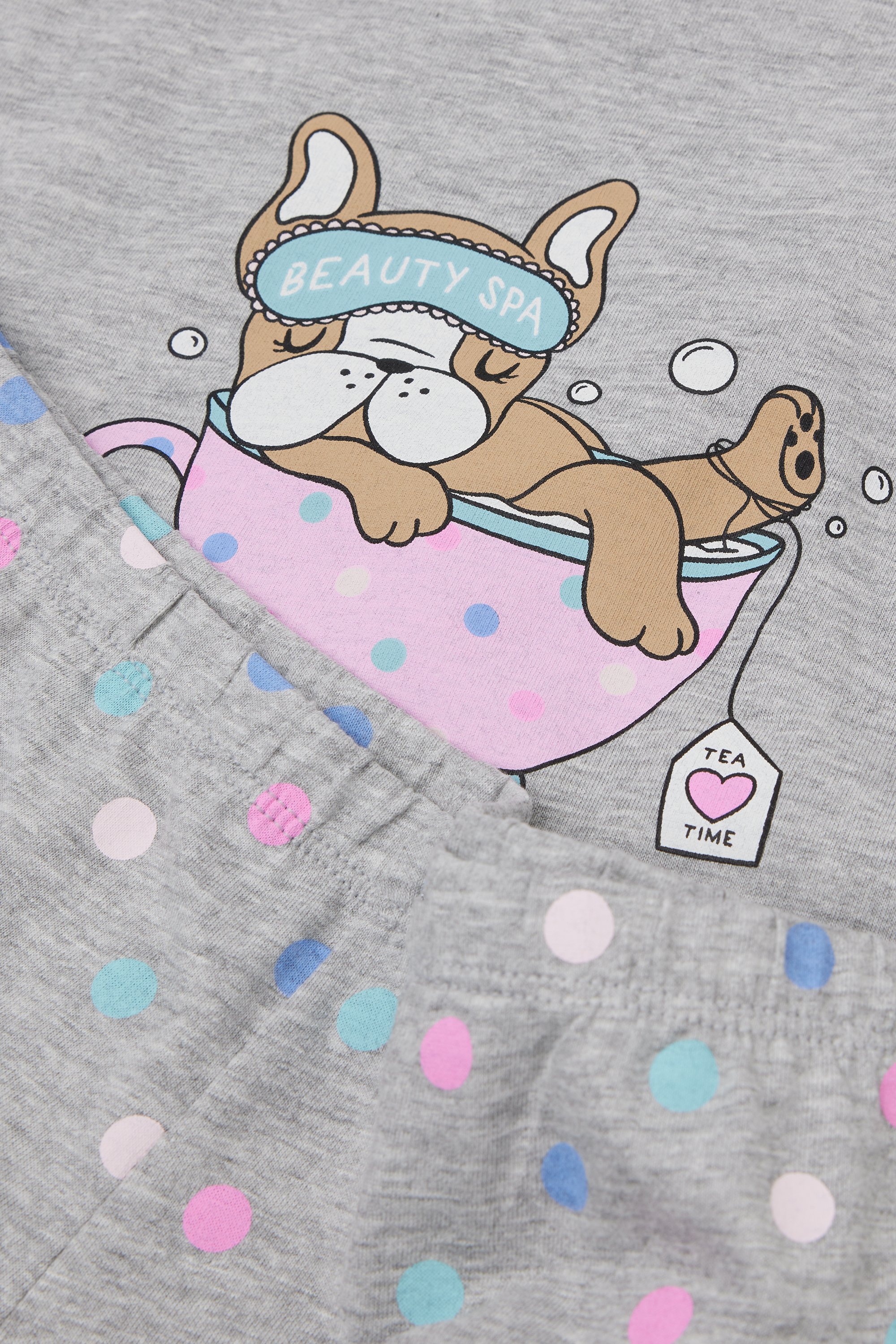 Girls’ Beauty Print Short Cotton Pyjamas