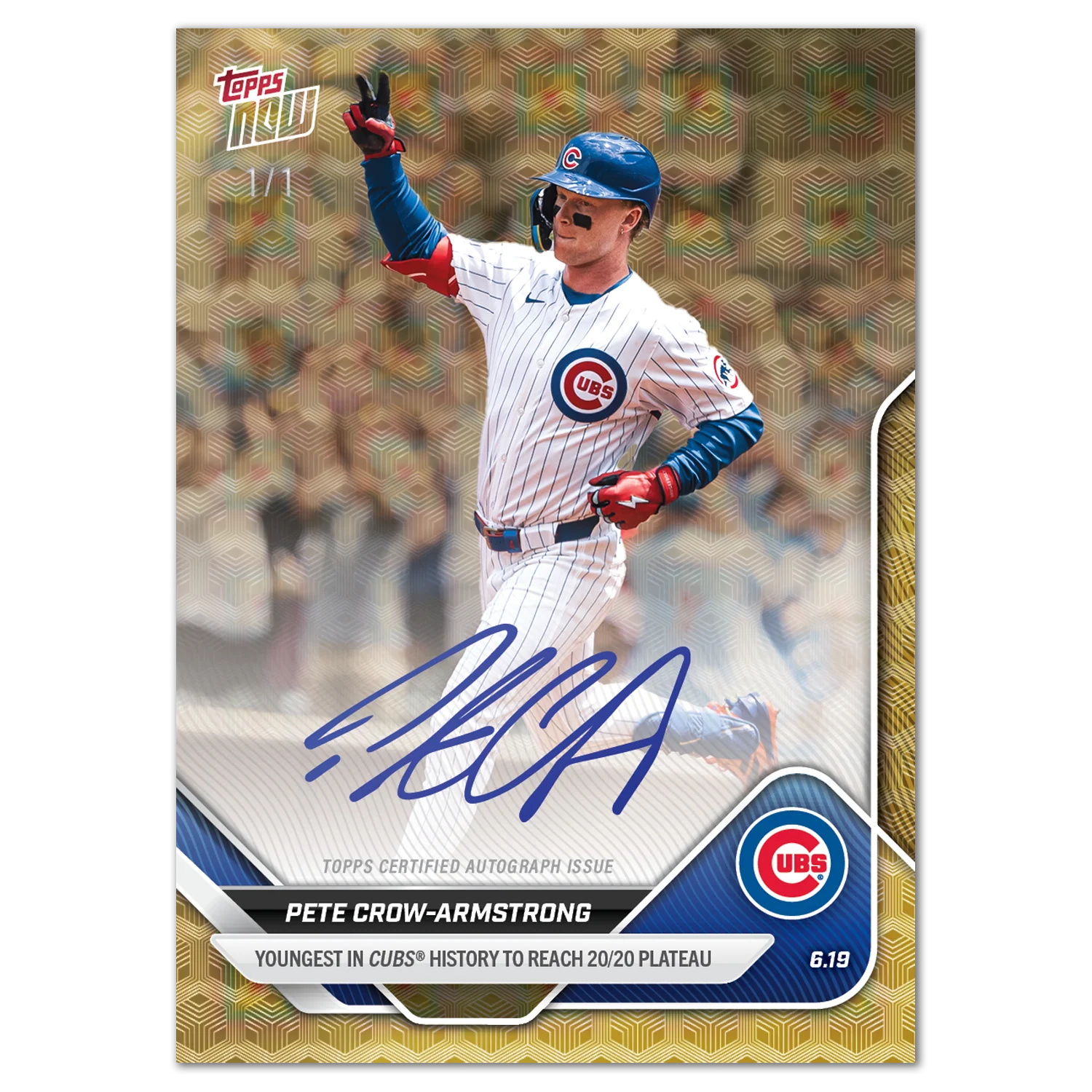 Pete Crow-Armstrong - 2025 MLB Topps NOW® - Card 319 - LOOK FOR AUTOS