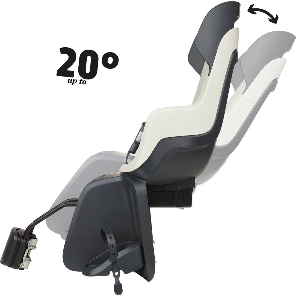 Bobike GO 1P Reclining Child Bike Seat - Frame Mount - Vanilla Cup Cake