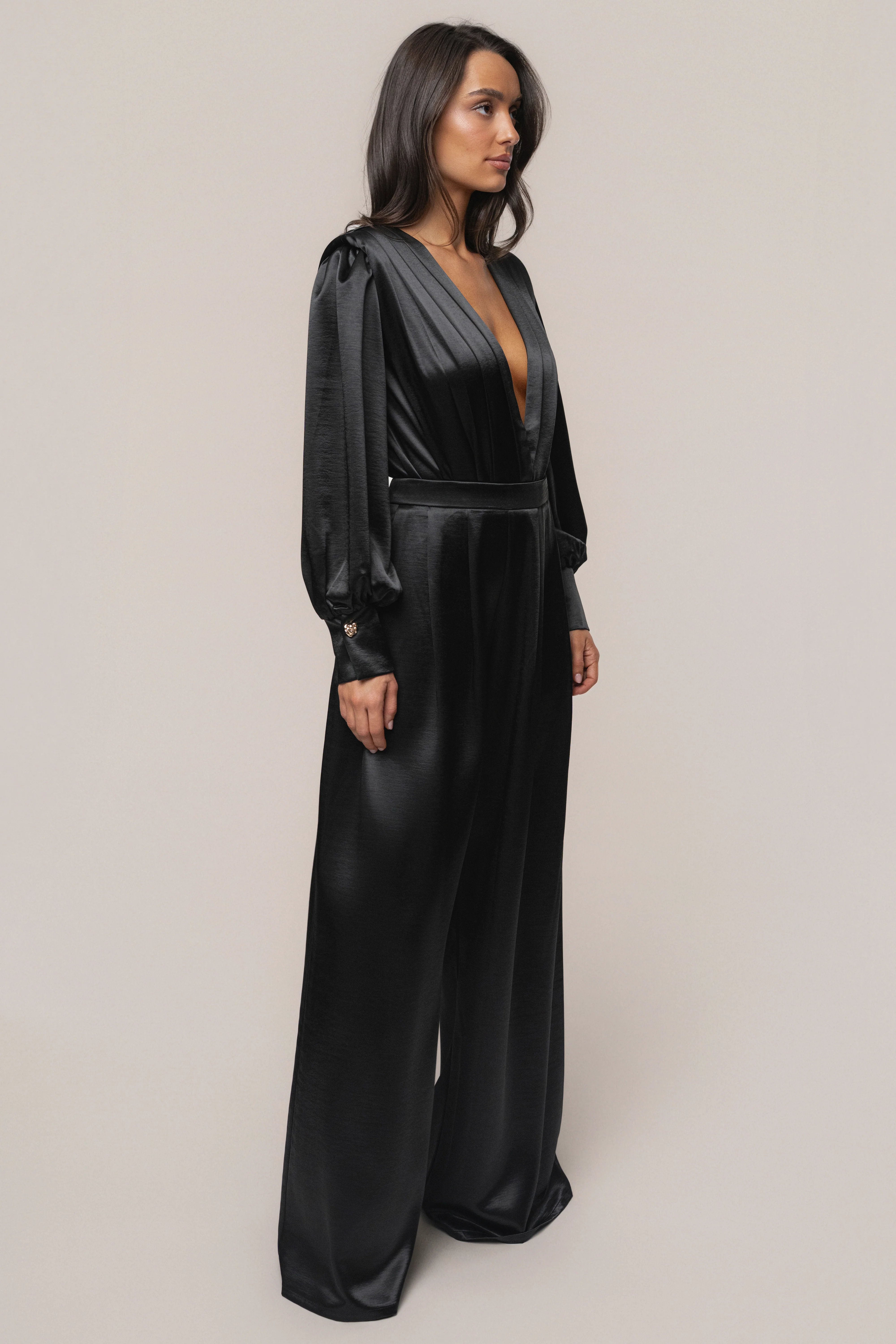 Black Satin Radiance Bodysuit