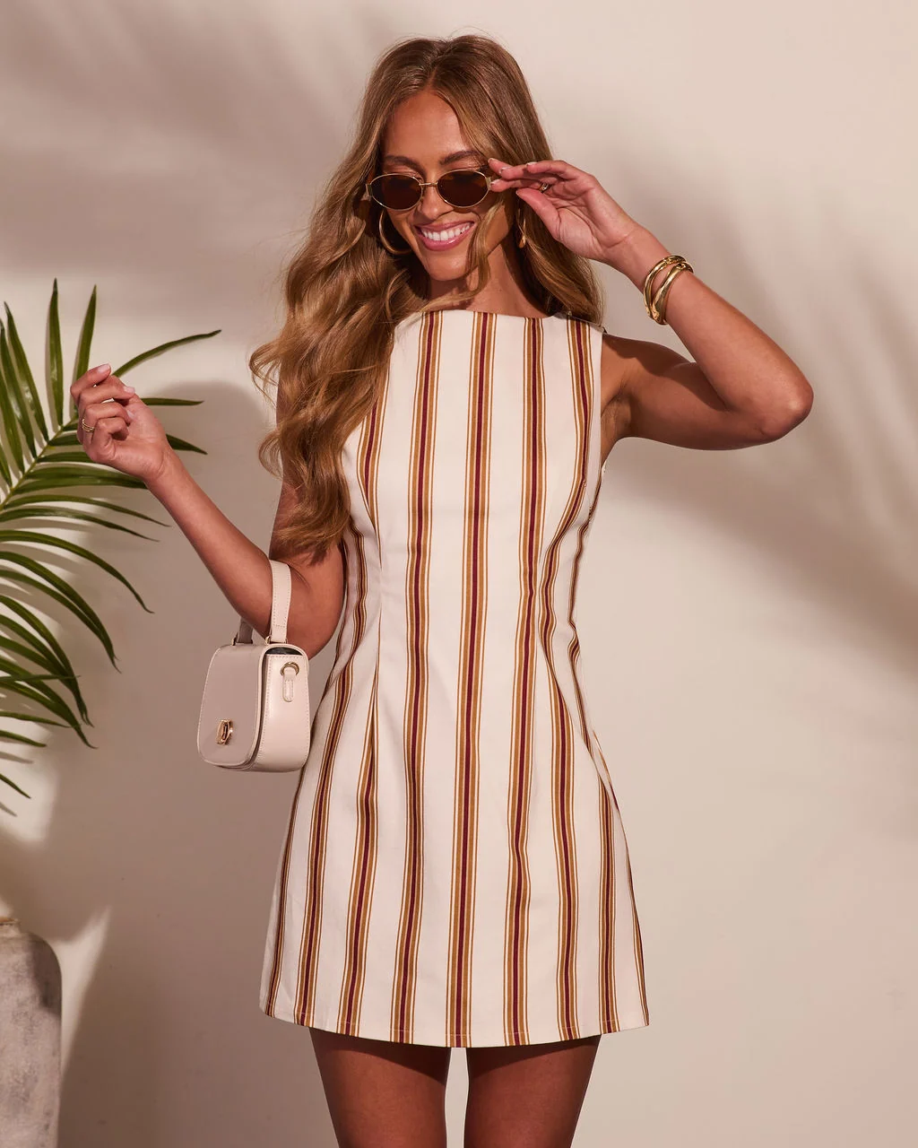 Warm Escape Striped Mini Dress