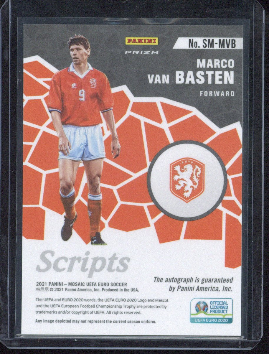 MARCO VAN BASTEN 2021 PANINI MOSAIC UEFA EURO #SM-MVB SCRIPTS AUTO