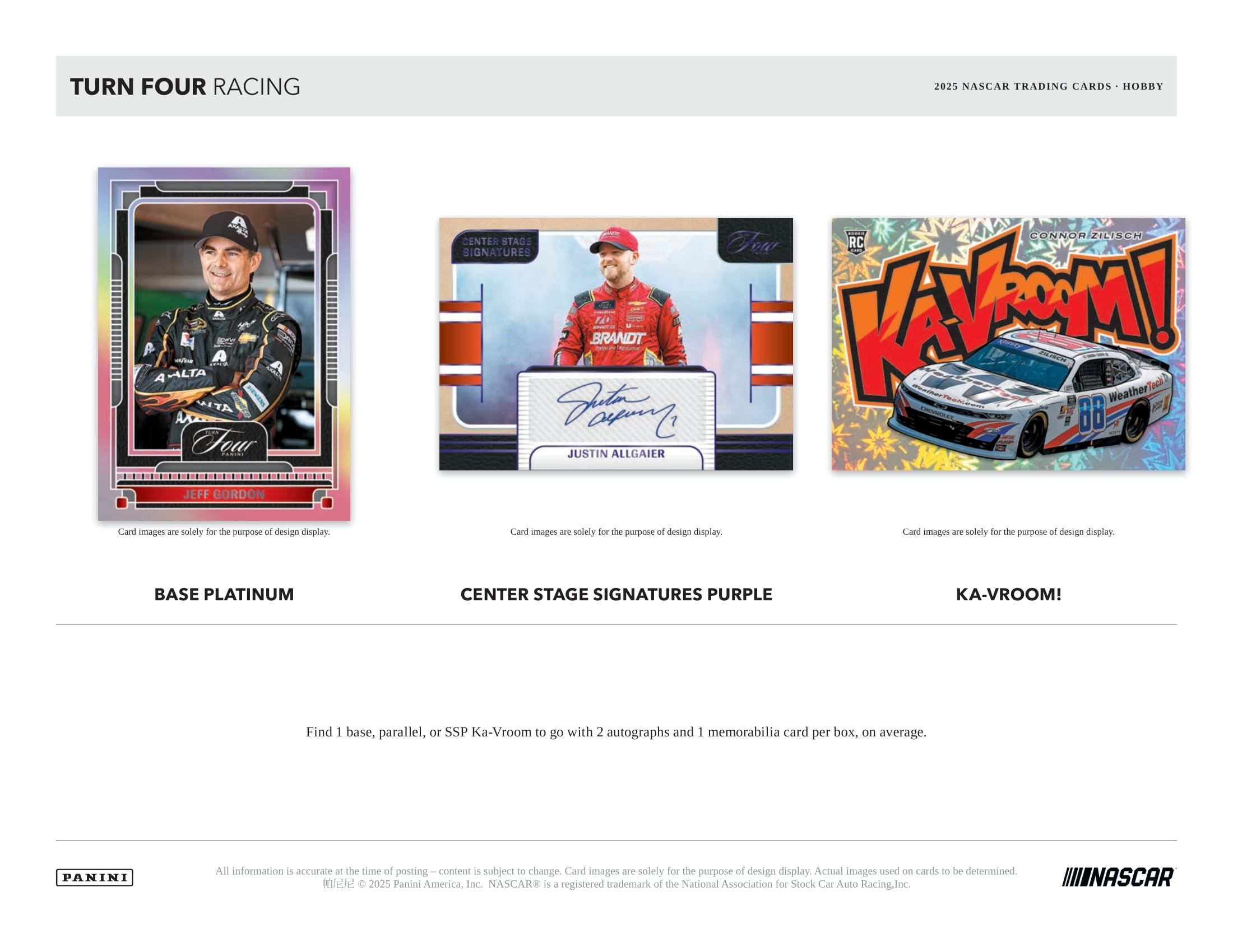 2025 Panini Turn Four Racing NASCAR Hobby Box