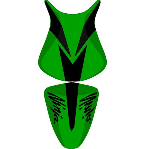 Housse de selle Bagster Vert/Noir/Lettres NoiresKAWASAKI 600 NINJA ZX-6 R (ZX600P) - 2007Ref : 2190A