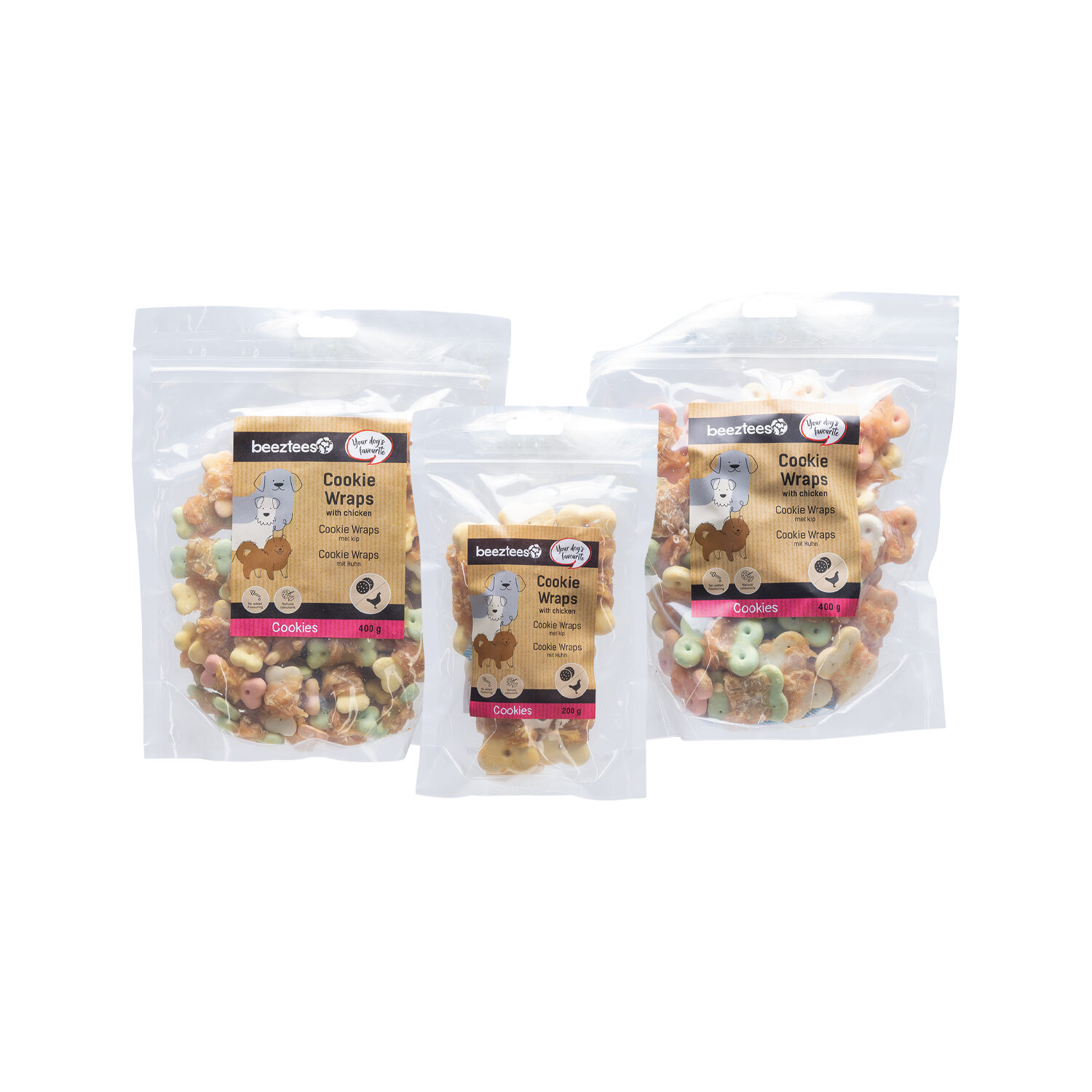 Beeztees Cookie Wraps with Chicken - S - 400 g