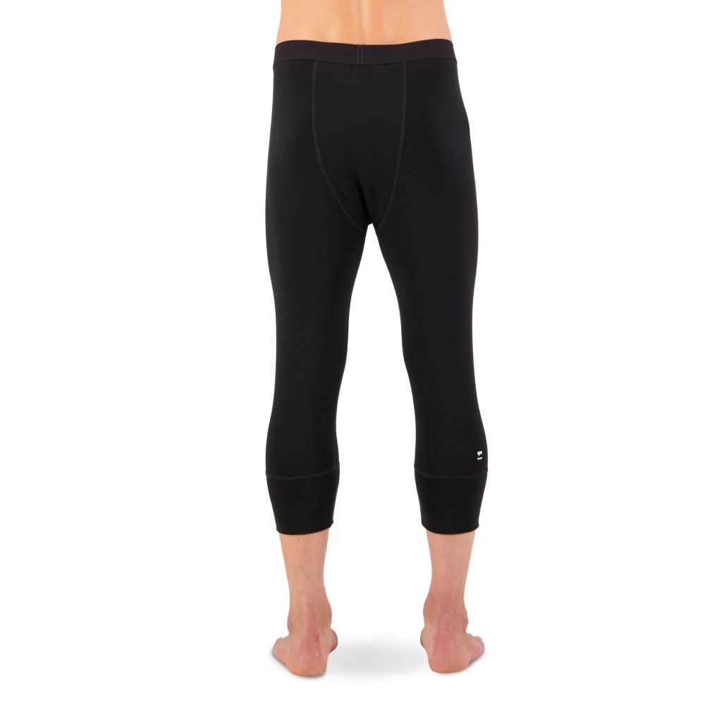 Mons Royale Cascade Merino Base Layer 3/4 Leggings Men - black