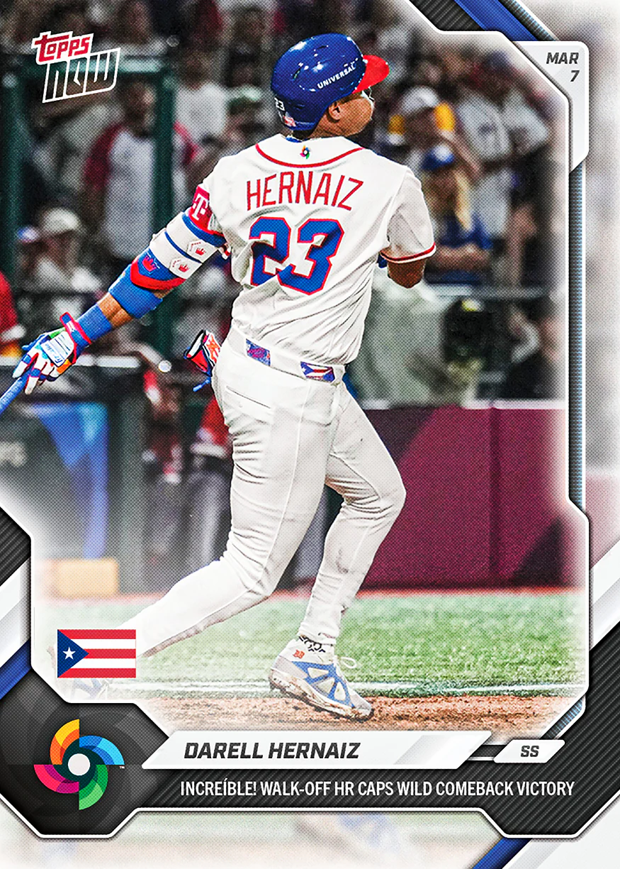 Darell Hernaiz - 2026 World Baseball Classic Topps NOW® - Card 12 - PR: 1357