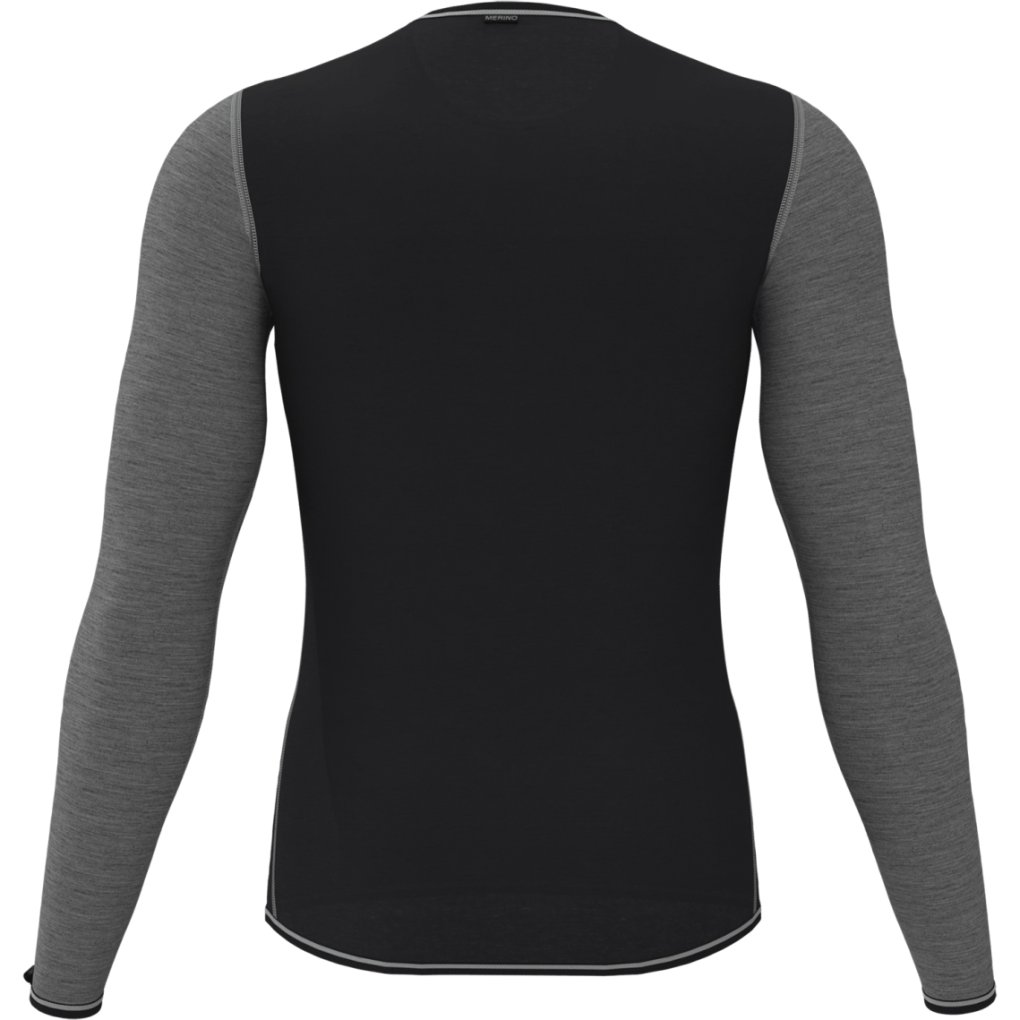 Löffler CB Transtex® Merino Longsleeve Shirt Men - black/grey melange A10