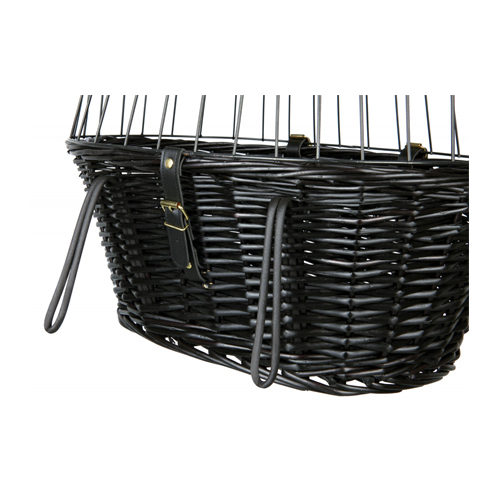Trixie Bicycle Basket with Wire Mesh Cover - Natural
