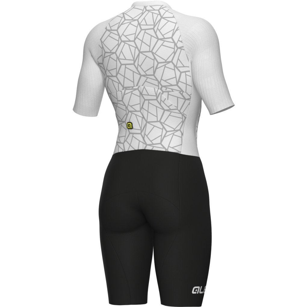 Alé TRIATHLON Focus Short Sleeve Tri Skinsuit Women - white
