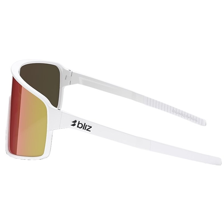 Bliz P001 XL Glasses - Matt White - Brown Red Mirror