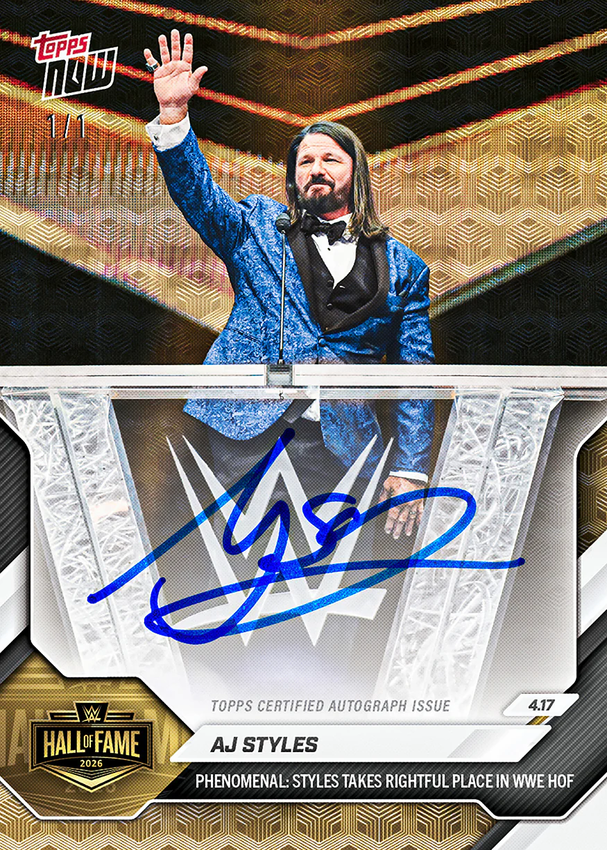 AJ Styles - 2026 WWE Topps NOW® - Card HOF2 - PR: 1480