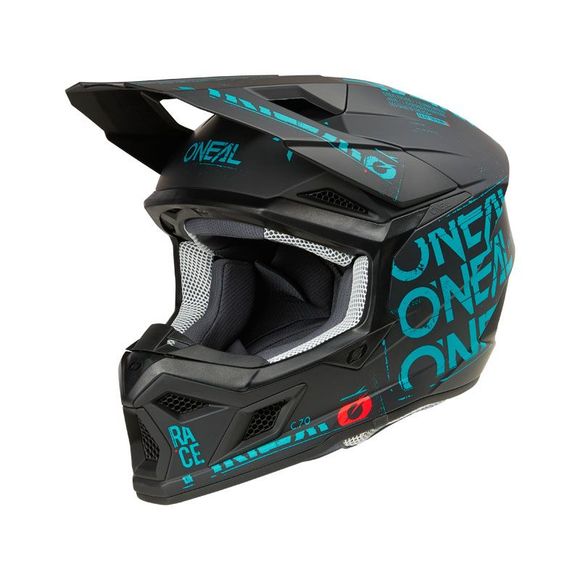 Casque cross O'Neal 3SRS - STATIC 2025 - Noir / BleuRef : OL2044