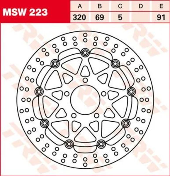Brake disc Round Trw 17100939Ref: Trw00334A / 17100939