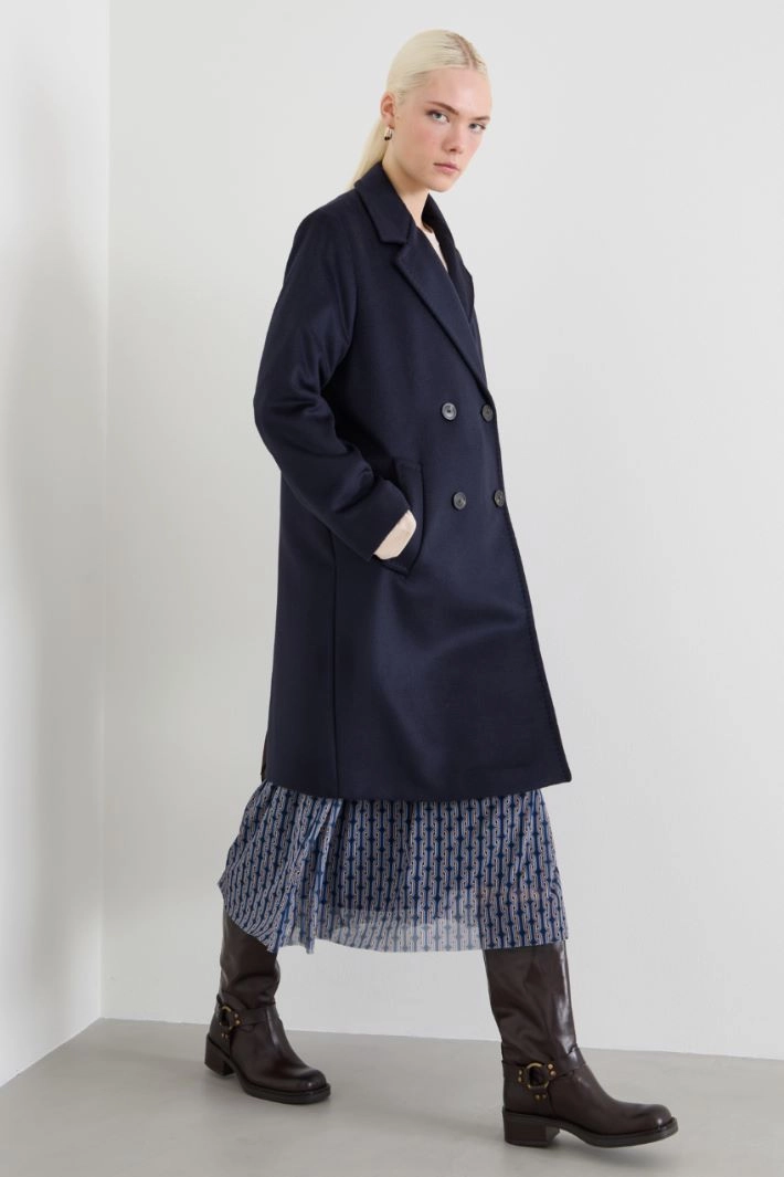 Broadcloth coat - NIGHT BLUE