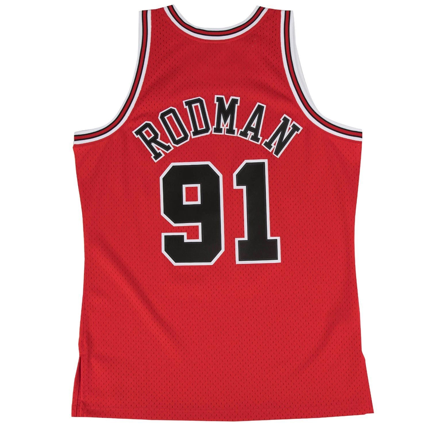 Dennis Rodman #91 Chicago Bulls 1997-98 Mitchell & Ness Swingman NBA Jersey Red