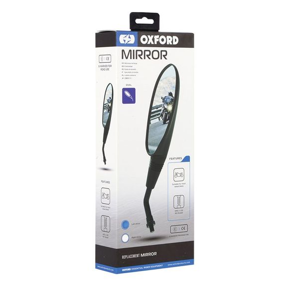 Oxford Oval LEFT Mirror (each) Universal - BlackRef: od0116 / ox572
