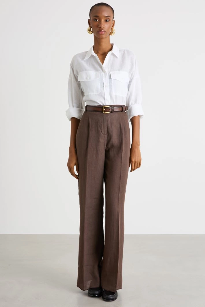 Lightweight linen shirt - WHITE