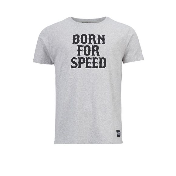 BORN FOR SPEED Pull-in short-sleeved T-shirt - GrayRef: PUL0528