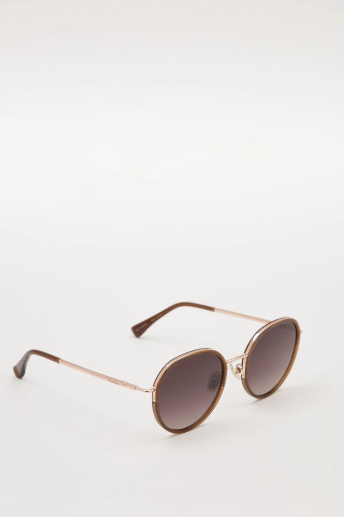 Round sunglasses - BEIGE BROWN