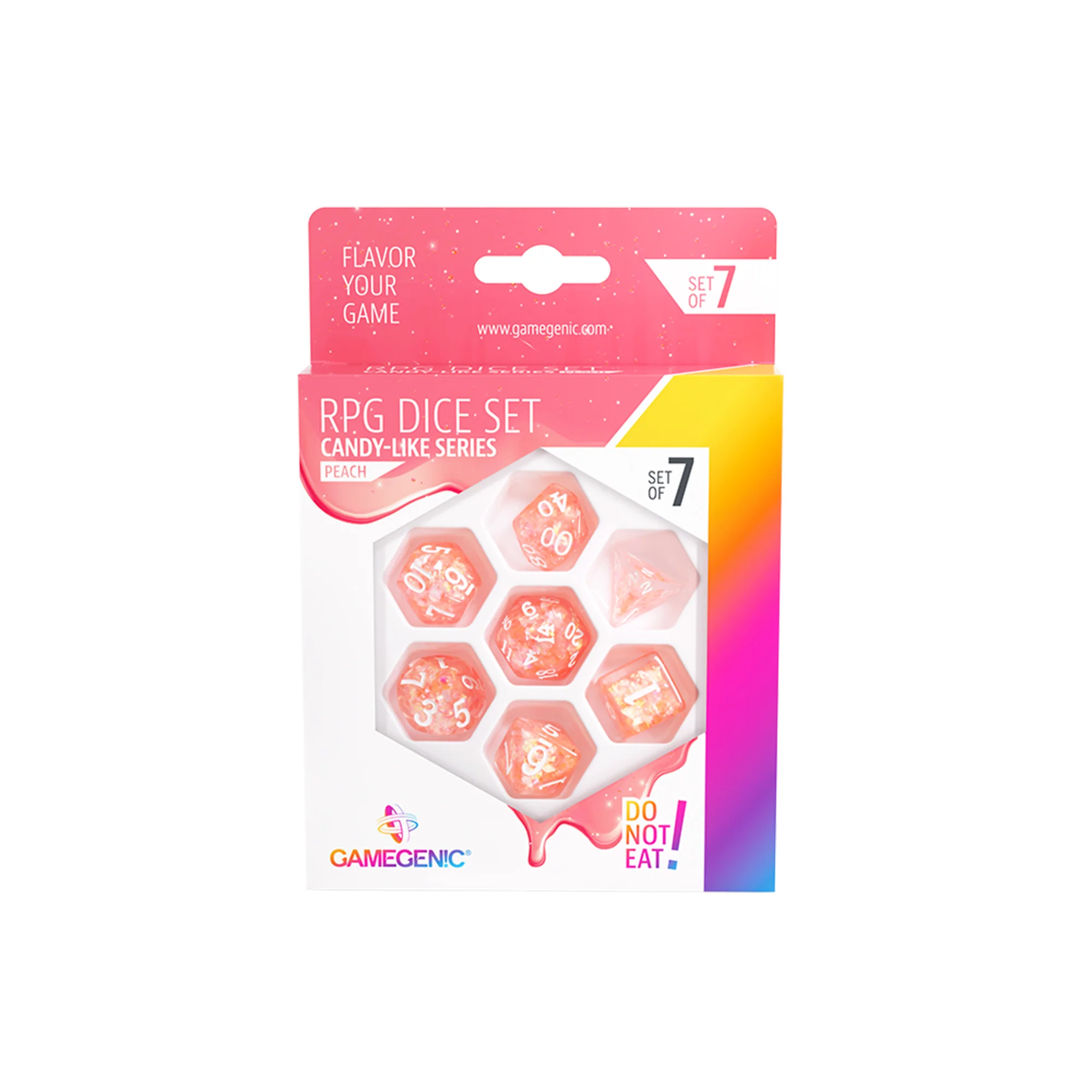 Candy-like Series - Peach - RPG Dice Set (7pcs)