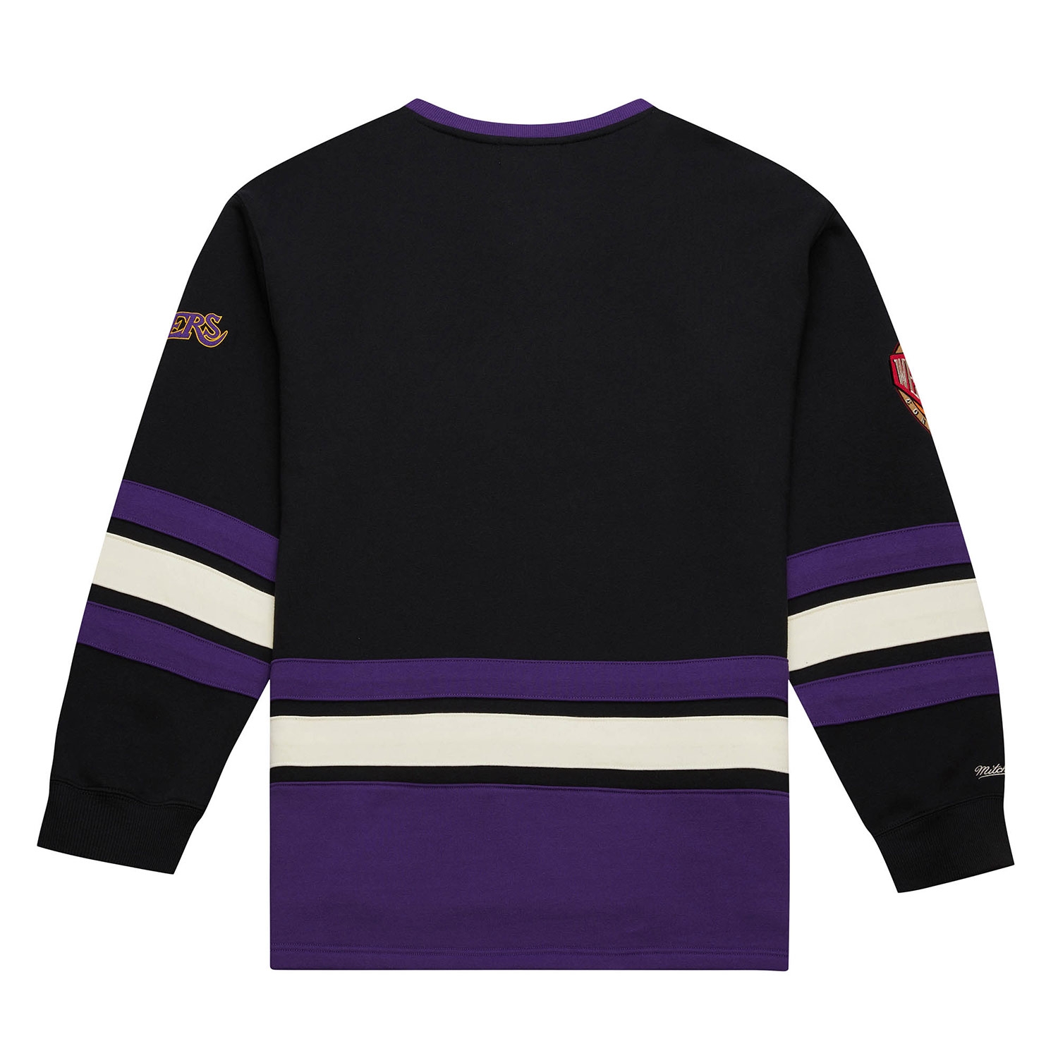 Los Angeles Lakers Mitchell & Ness Heritage NBA Lace-Up Jersey Crew