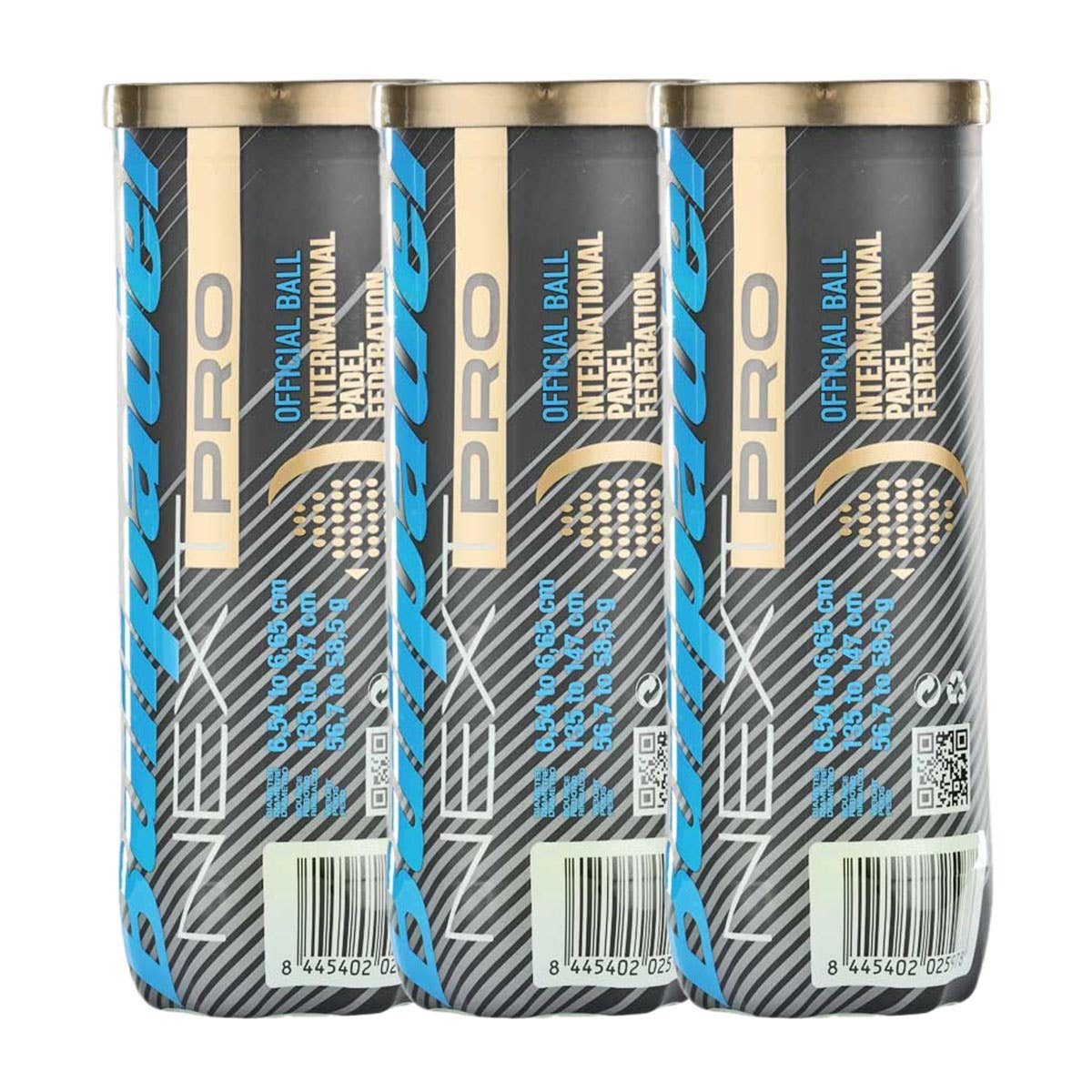 TRIPACK OF 3 BULLPADEL FIP NEXT PRO 3-BALL CANISTERS
