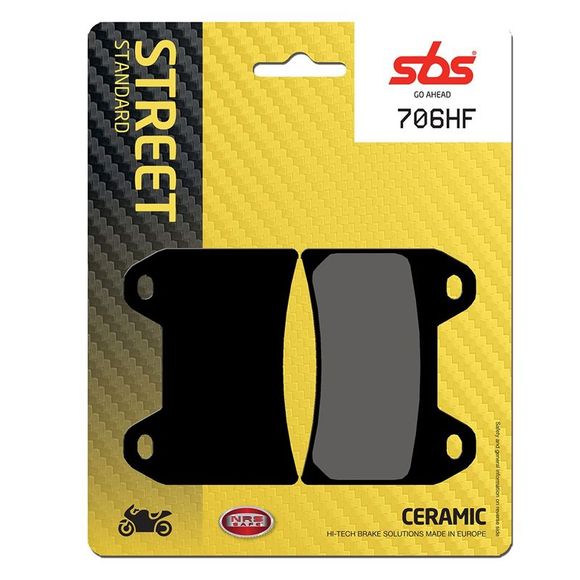SBS 706HF Front Organic Brake PadsRef: 706HF / 706000