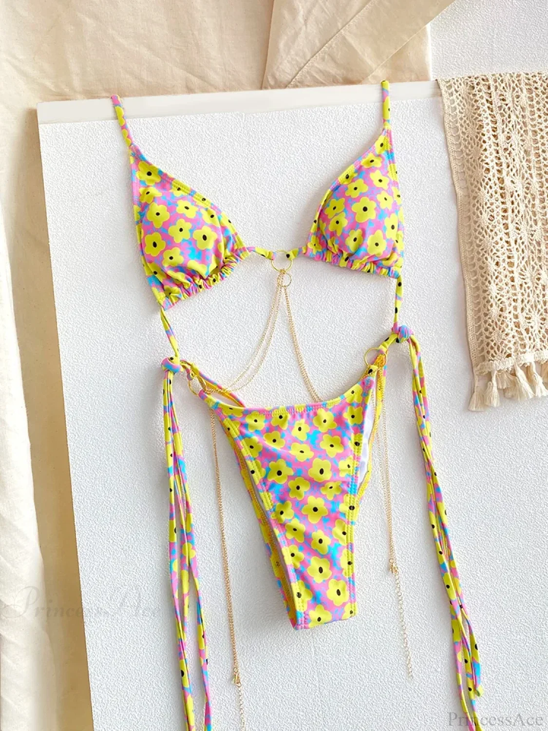 Print Triangle Bikini Set