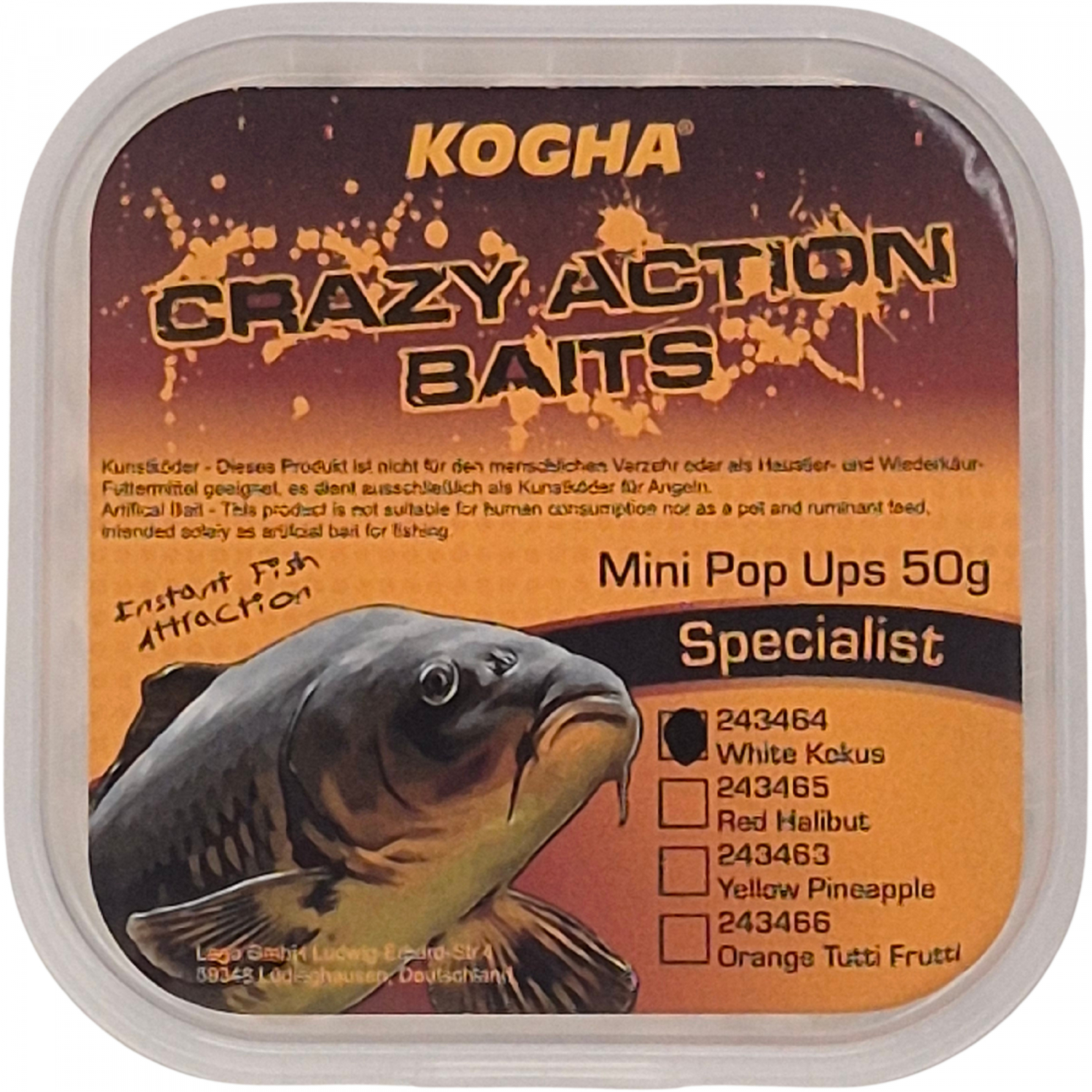 Kogha Crazy Action Baits Mini Pop Ups (Coconut)