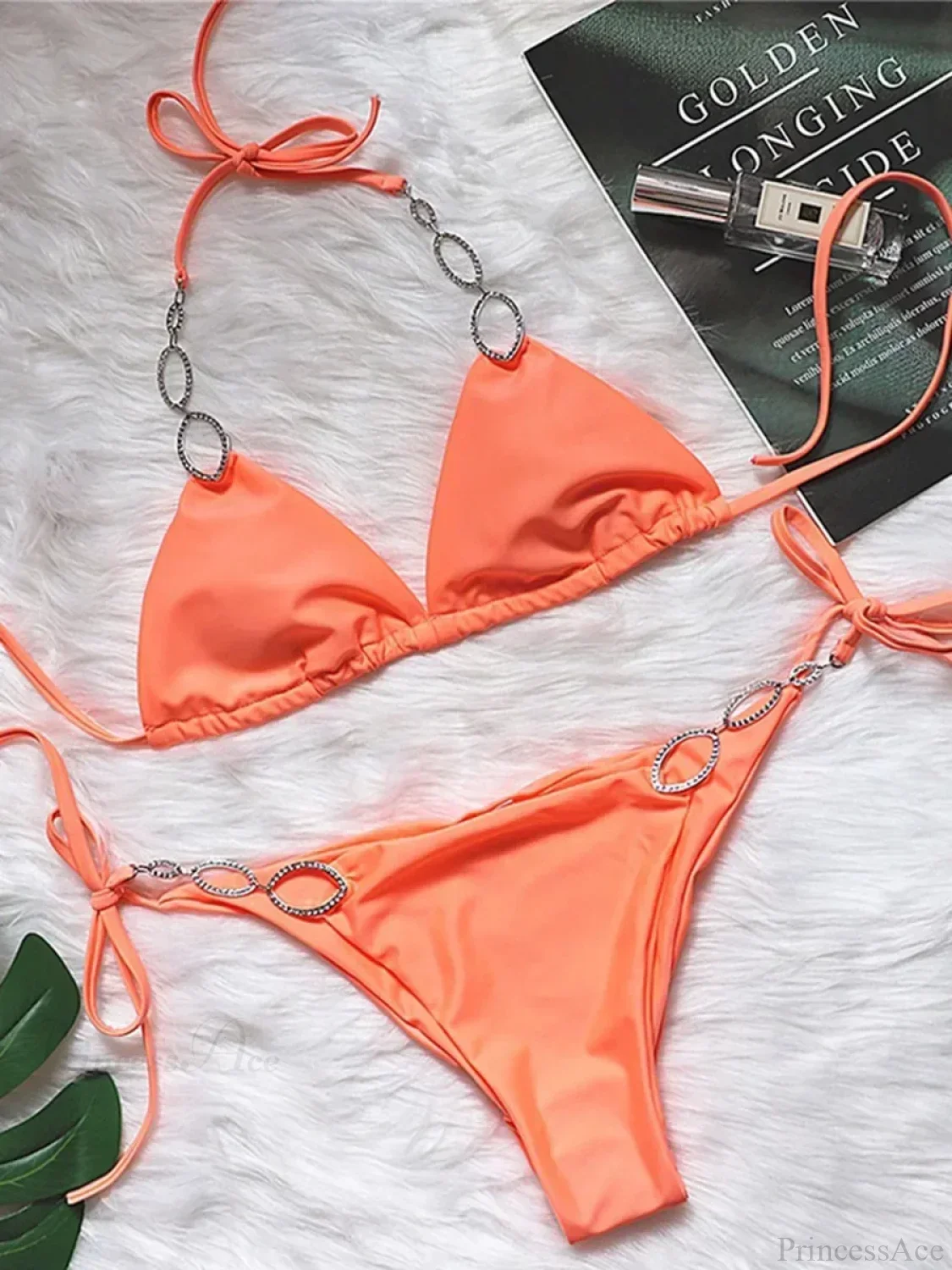Sexy Halter Diamond Bikini Set