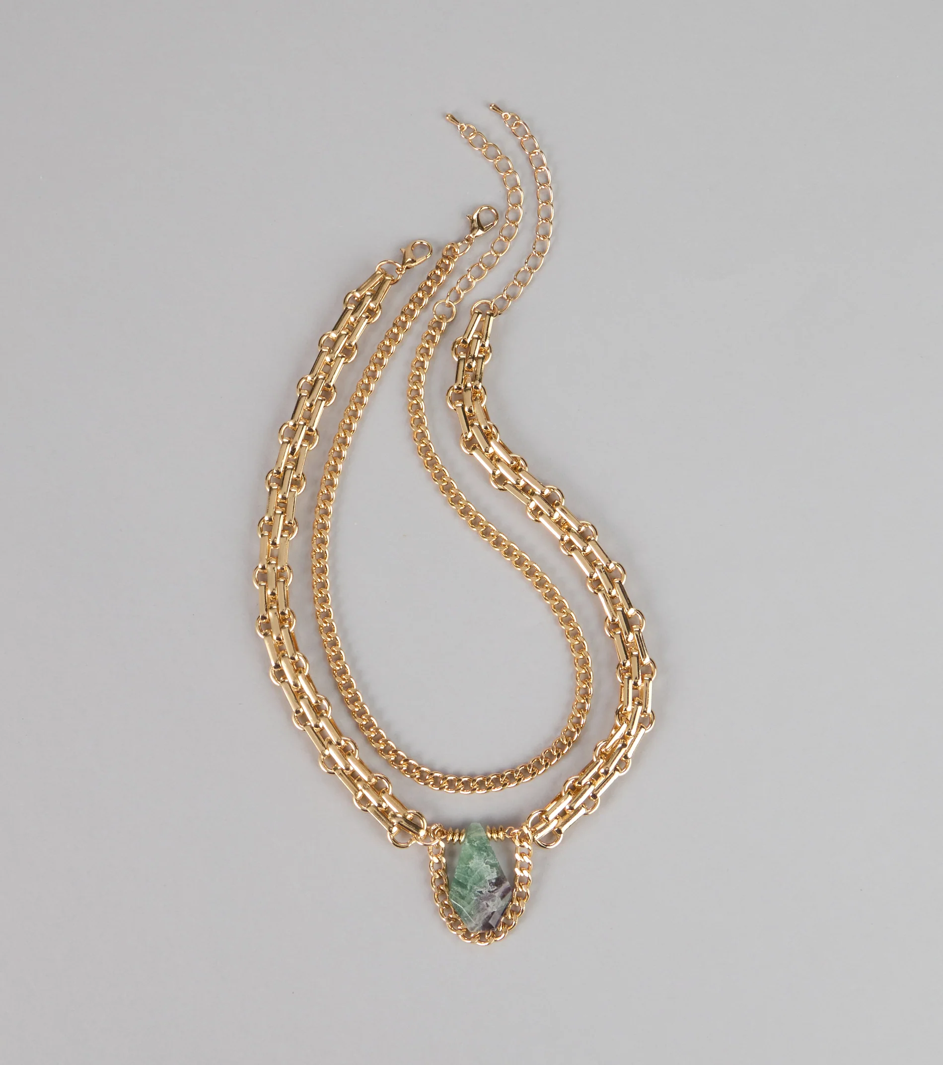 Vibe Check Statement Stone Necklace Set