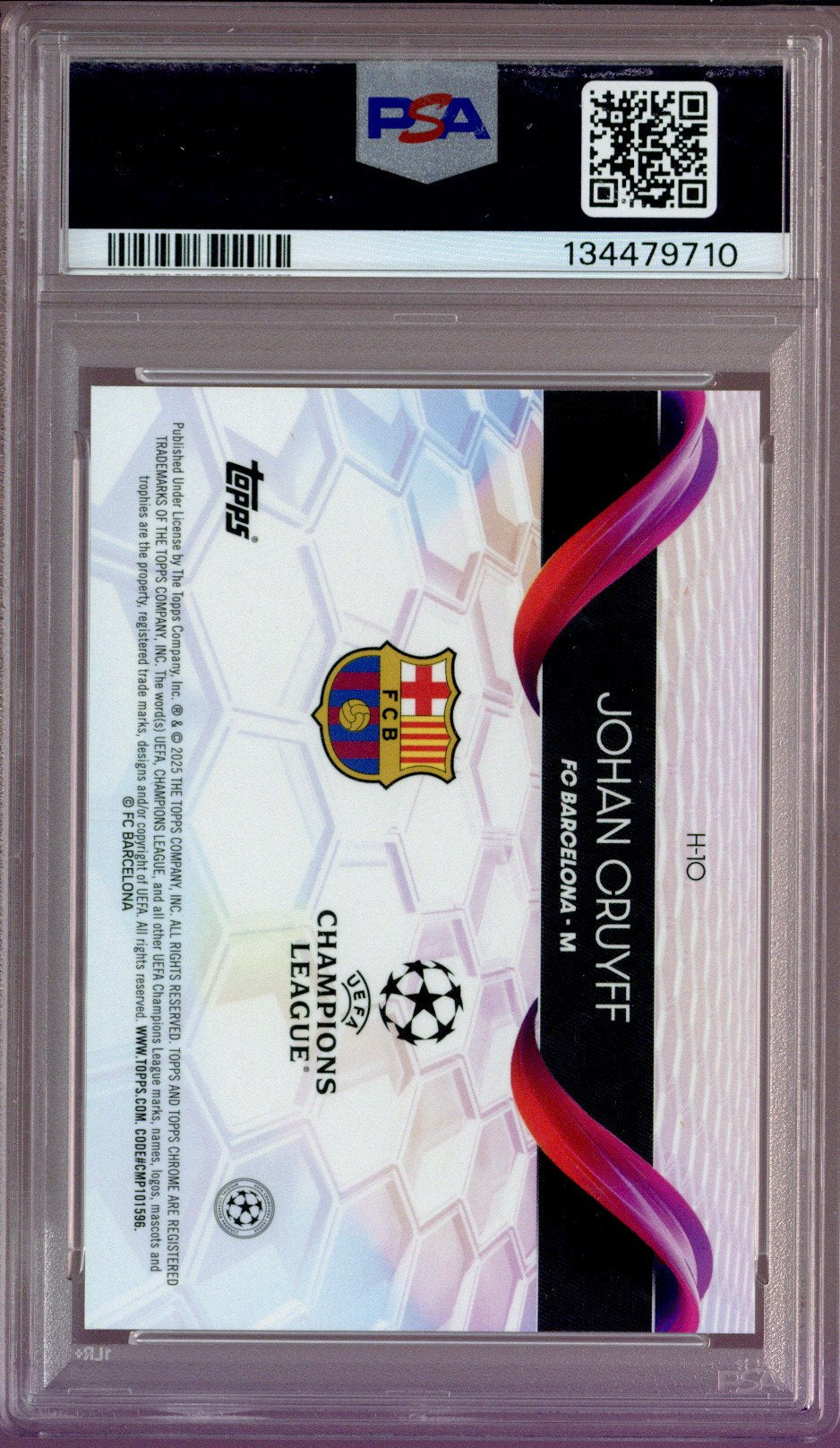 2024/25 Topps Chrome UCC Johan Cruyff Helix PSA 10