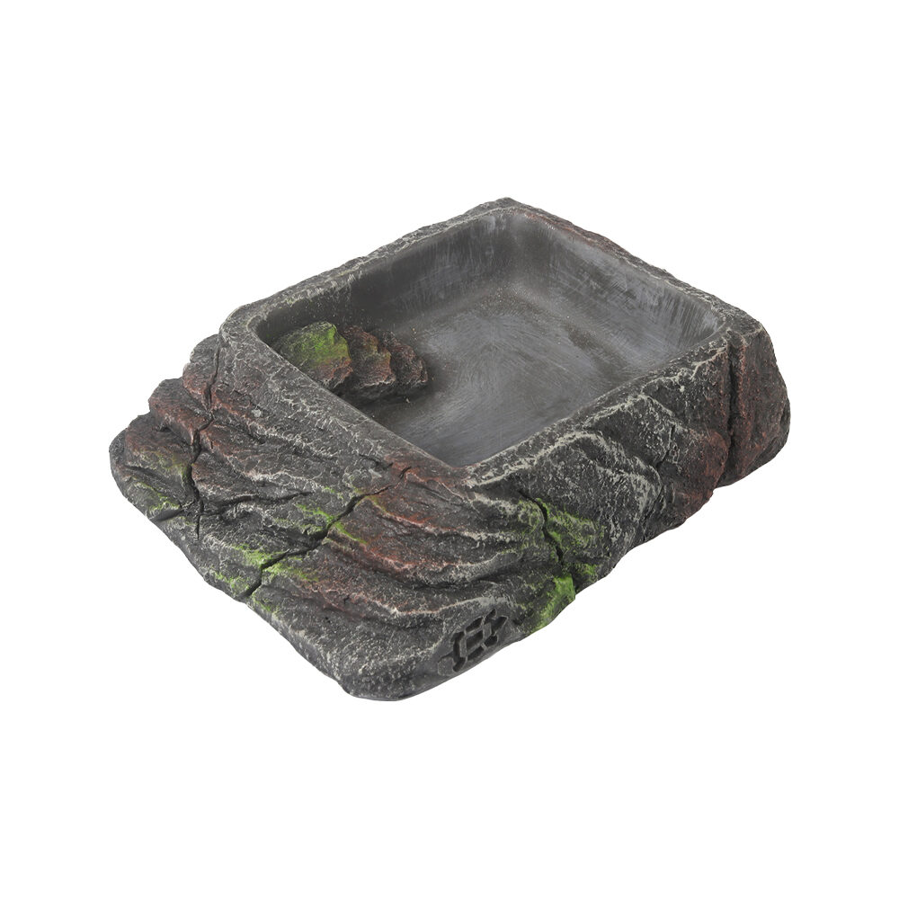 Terra Della Square Water Bowl Rock - XXL - 30,9 x 21,5 x 6,3 cm