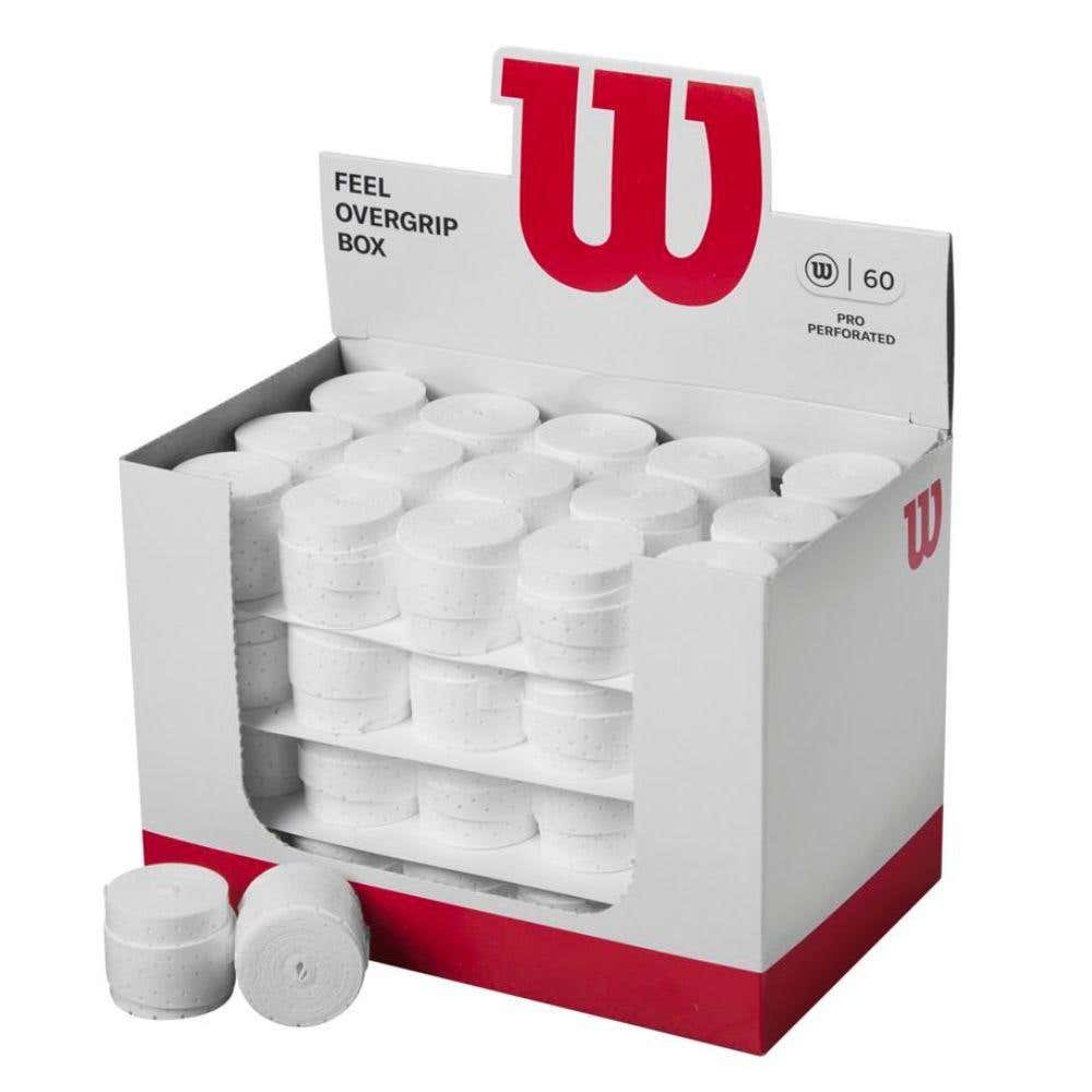 BOX 60 PCS OVERGRIP WILSON PRO PERFORATED WHITE