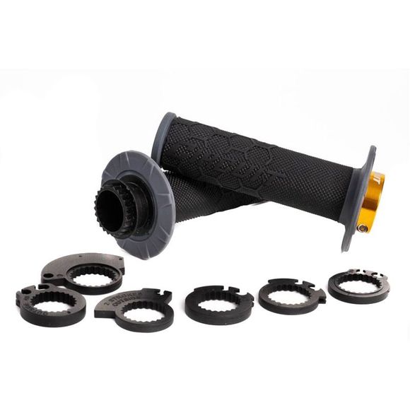 Circuit Equipment KIRA LOCK ON Universal Handlebar Grips - Grey / BlackRef: cre0010 / ma016-2b1