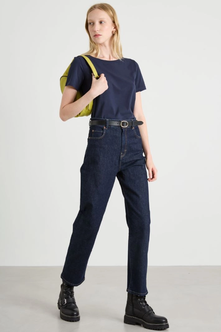 Cotton jersey T-shirt - BLUE