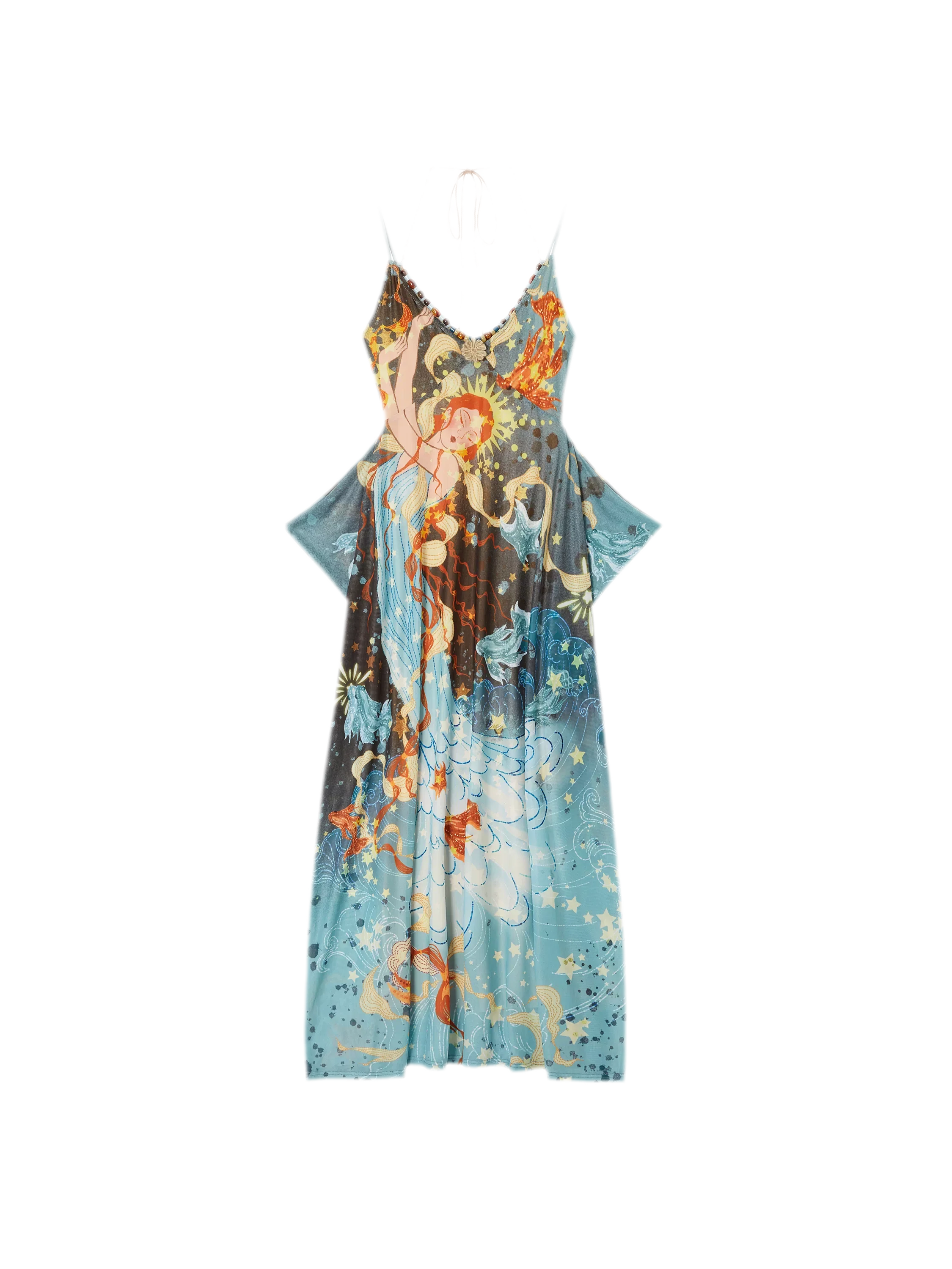 Beaded Floral Cami Dress