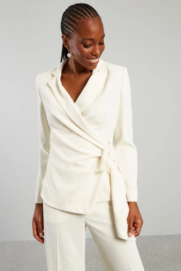 Wrap blazer - WHITE