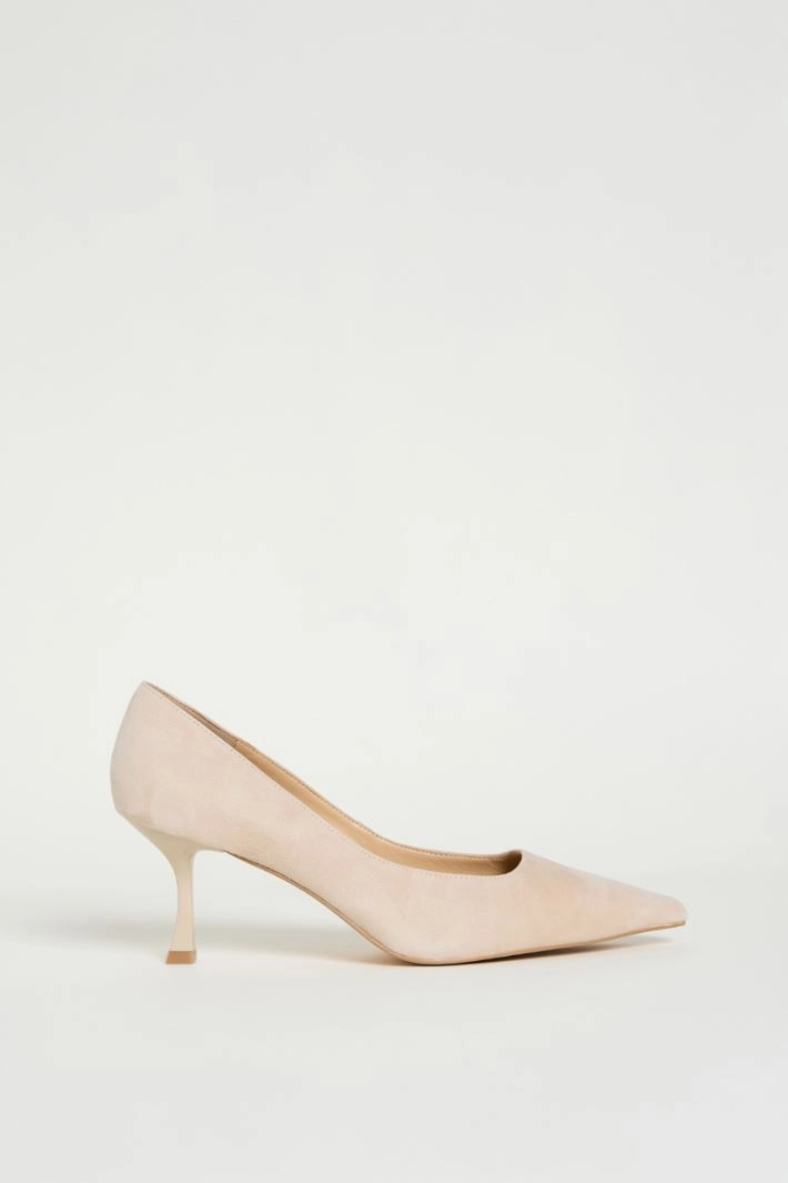 Suede pumps - BEIGE