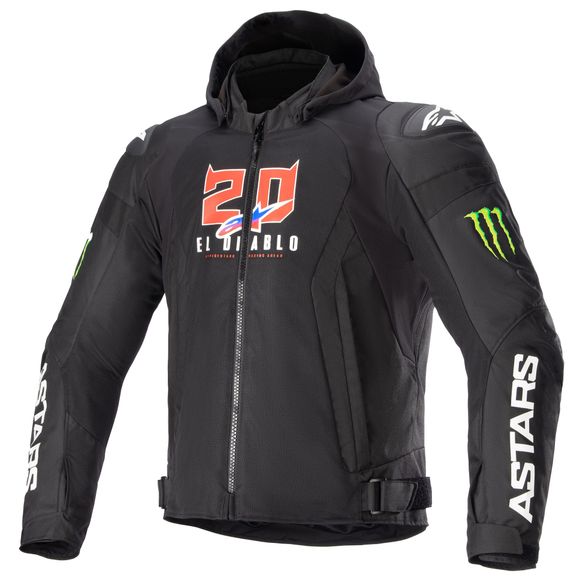 Motorcycle Jacket Alpinestars Fq20 Fabio Quartararo Zaca Air Monster - Black / WhiteRef: AP3157
