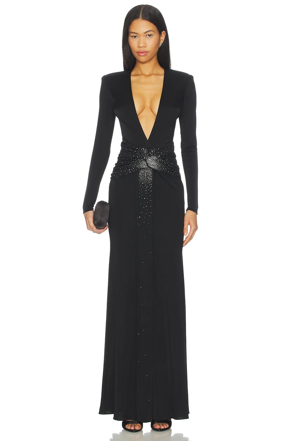 Azure Crystal Embellished Maxi Dress