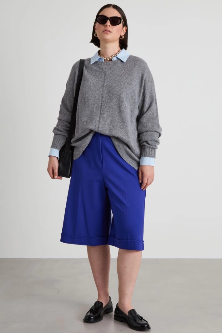 Jersey Bermuda shorts - PURPLE